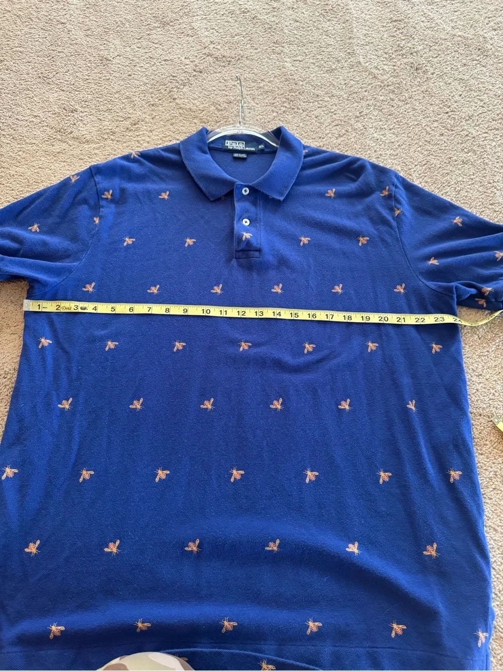 Polo by Ralph Lauren Blue Polo with Bees - size XL